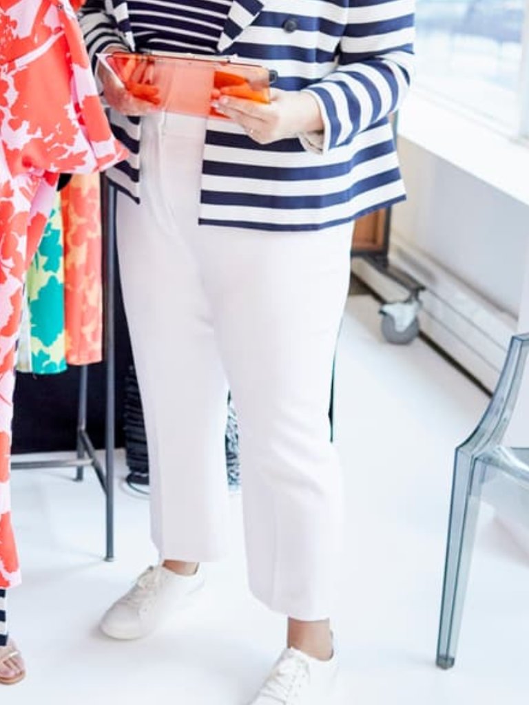 Halogen X Atlantic Pacific Crop Pants High Waist Nautical White Size 18 New